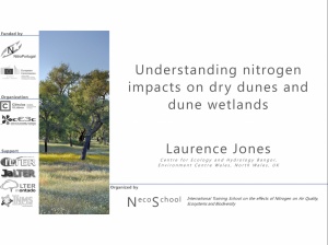 Conference "Understanding nitrogen impacts on dry dunes and dune wetlands" | Laurence Jones | 24 May, 9h00-10h00