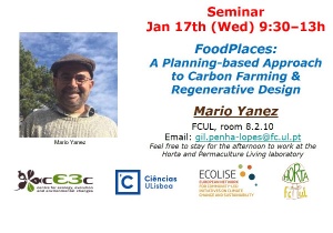 Seminário “FoodPlaces: A Planning-based Approach to Carbon Farming”: 17 janeiro, 9h30-13h00, FCUL
