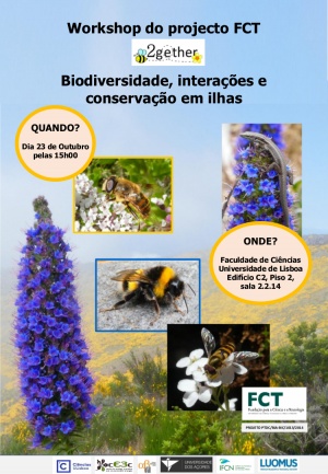 Workshop “Biodiversidade, interações e conservação em ilhas” | 23 outubro, 15h, FCUL